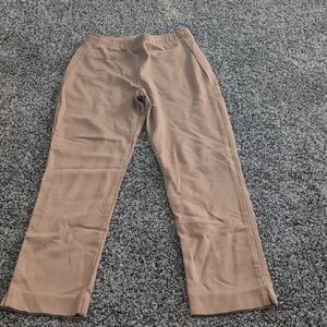 Tan Straight-Leg Pants